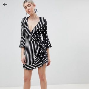 Sold on Merc- Fortune Printed Fortune Wrap Dress